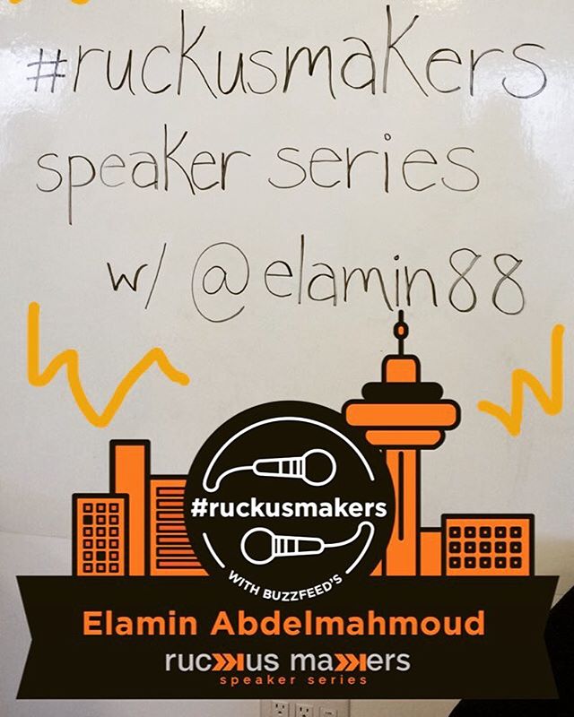 #RuckusMakers Speaker Series w/ @elamin88 from #buzzfeedcanada ! Follow us on Twitter @ruckusdigital and Snapchat ruckusdigital
#buzzfeed #toronto #socialmedia